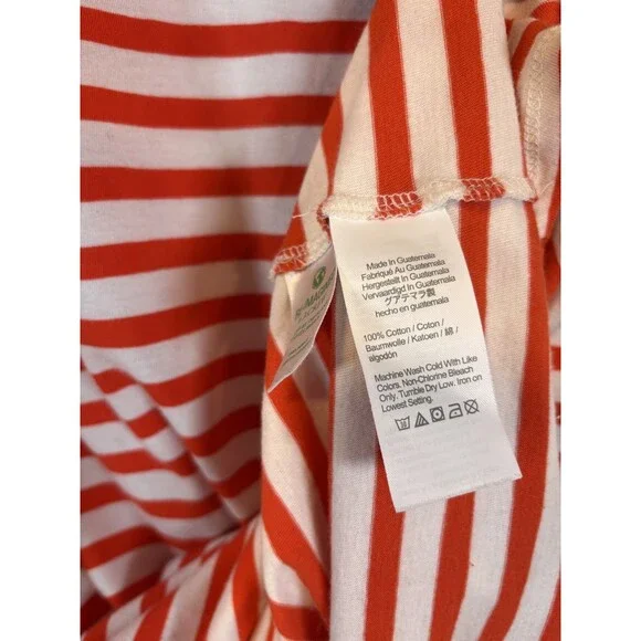 J Crew Women’s Large Short Sleeve Striped Crewneck T-Shirt Dress Soft Stretch - Picture 4 of 4